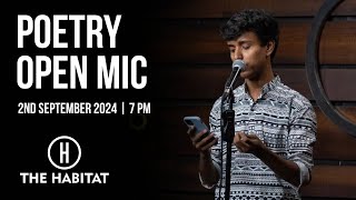 Live Poetry Open Mic at The Habitat 2nd September 2024 | 7 PM