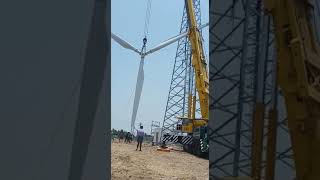 Crane work wind mill Erictions work at 500 ton Crane #trending #cranes #mobilecrane