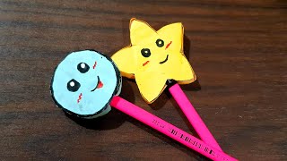 DIY PAPER PENCIL TOPPERS | HOW TO MAKE PENCIL TOPPERS? | HOW TO DECORATE PENCILS WITH TOPPERS