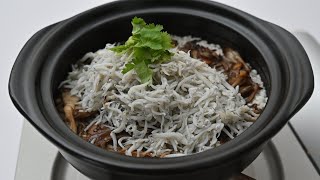 MUSHROOM RICE WITH WHITEBAIT