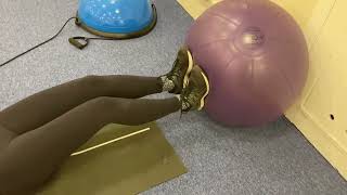 Stability exercise with gym ball