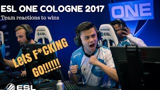 CSGO - Team reactions to wins @ ESL Cologne 2017 - "LETS F*CKING GO"