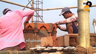 pillar design minar with brick cutting l How to make amazing piller design l square Pillar design