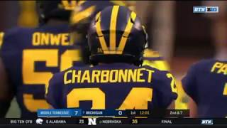 Zach Charbonnet Debut Full Highlights MTSU vs Michigan|| 8.31.19 || 8 Carries, 90 YDs