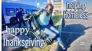 Sharing turkey🦃 & spaghetti to Homeless on thanksgiving day ,make my lady smile& more people smile 2