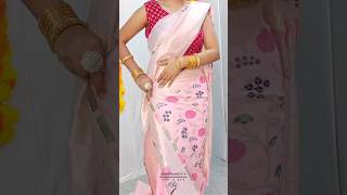 Cotton saree pahne sirf do minton me|pre pleated saree trick|#saree_draping_guide #fashion