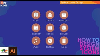 Creating mobile system icons design (Mobile UI Menu)