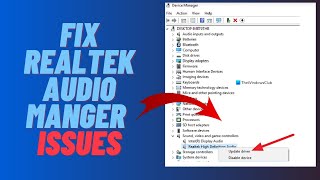 How to Fix Realtek HD Audio Manager Issues in Windows 10 | Audio issues