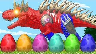 Rescue GODZILLA EARTH From Spiderman Dinosaurs Fighting Animal Revolt Battle Simulator