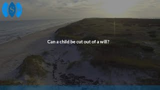 Can a child be cut out of a will?