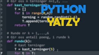 Python VGS - Tvungen Yatzy runde 1 til 6