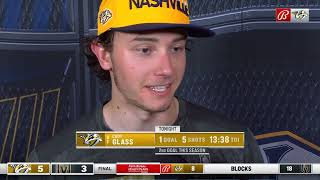 Cody Glass PostGame Interview | Nashville Predators vs Vegas Golden Knights