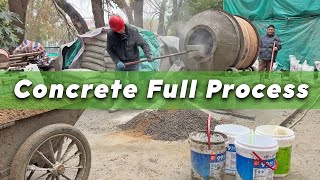 How Concrete is made on Construction Site in China | House Renovation