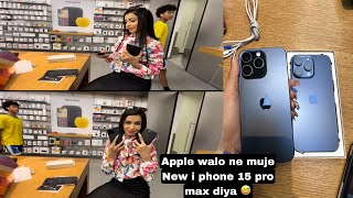 Apple walo ne muje new 15 pro max phone diya 😃 broken 15 pro max usa