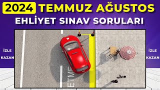 TEMMUZ AĞUSTOS EHLİYET SINAV SORULARI 2024 / Ehliyet Sınav Soruları Çöz / Çıkmış Ehliyet Soruları