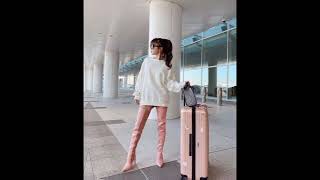 cowboy western outfit/trendy knee boots/The latest spring haute couture street style boots#style