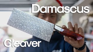 Making a Mosaic Damascus Chinese Cleaver