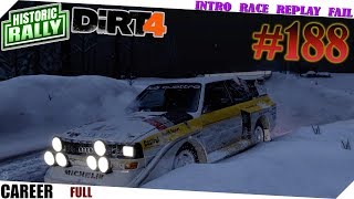 Dirt 4 Historic Rally Full Career #188 - Audi Sport quattro S1 E2 4WD - Sweden