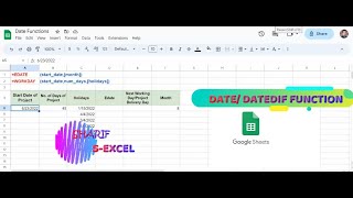 Google Sheets  -  Work With Date Functions