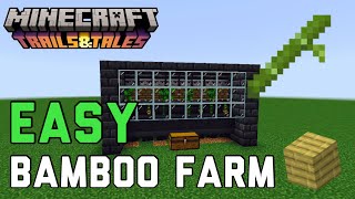 How To Make A Simple Automatic Bamboo Farm In 1.20