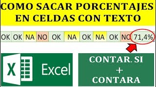 COMO SACAR PORCENTAJES DE CELDAS CON TEXTO