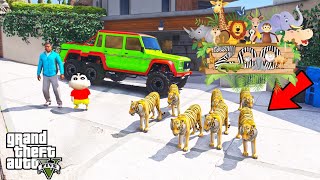 Franklin And Shinchan Caught Tigers From Los Santos And Took To Zoo In GTA V