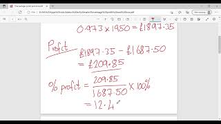 N5 apps Percentage profit and loss exam questions