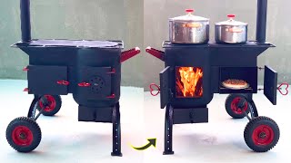 Wood Stove-Fireplace-Oven 3 in 1 Creative Beautiful Efficient