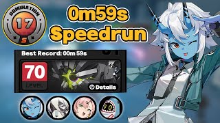 0m59s - Speedrun Soukaku/Lycaon/Nicole Shiyu Defense 17 | Zenless Zone Zero 1.2