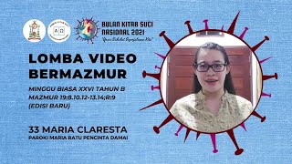 33 - LOMBA MAZMUR MINGGU BIASA XXVI/B - MARIA CLARESTA - PAROKI MARIA RATU PENCINTA DAMAI