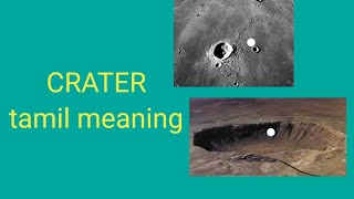 CRATER tamil meaning/sasikumar