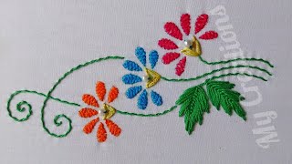 24// @MyCreationsSucheta // Hand embroidery work// Embroidery design for kurti, blouse//