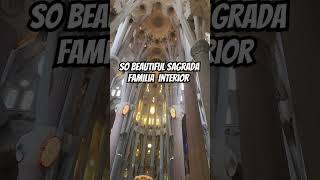 Beautiful interior of #sagradafamília #church in #barcelona #spain. #basilica #shorts #reels