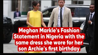 Meghan Markle's Fashion Statement in Nigeria