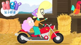 Buni Plimba Oaia Roz 🏍️ Cantec amuzant pentru copii | HeyKids