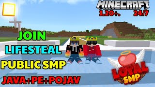 Join Best Lifesteal public smp for java+pe 1.20+ || free to join 24/7 online