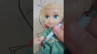 Elsia and Annia Fun Frozen Coloring Olaf 2 #kids #shorts #coloring