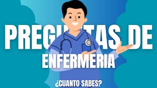 ¿Cuanto SABES sobre ENFERMERIA? | Quiz de ENFERMERIA FACIL