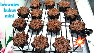 BROWNIES MINI 1 TELUR TANPA MIXSER || IDE JUALAN UNTUNG BERLIPAT TEKTUR MOIS DAN RASA NYA NYOKLAT