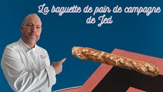 La recette de la baguette de pain de campagne facile, rapide à réaliser et moelleuse.