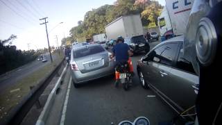 Dia Dia Rodoanel , Jacu Pêssego ( Acidente feio no começo da Jacu...!! 2 Caminhao 2 carro )