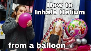 How to Inhale Helium from a balloon and say funny stuff 😄 Cum sa inhalezi heliu dintr-un balon