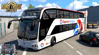 Euro Truck Simulator 2 | Super Stylish MB Busscar DD Bus | Logitechg29 Realistic Play | ProMods 2.70