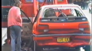 #Perth #1986 - I grabbed a #VHS #camera after a #Ford ran into the #Mitsubishi #Sigma we'd borrowed