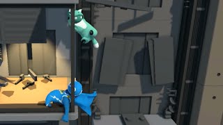 GANG BEASTS 0.4.3 THE ELEVATOR WAS DESTROYED AND IT WAS RESTORED ЛИФТ РАЗРУШИЛ