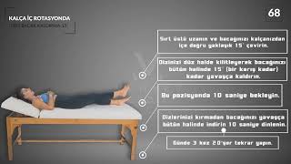 Kalça İç Rotasyonda Düz Bacak Kaldırma - 15˚