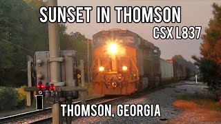 Sunset in Thomson, Georgia, CSX L837 - 10-06-2024