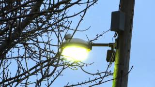 Old Street Light Lighting Up At Yatton 09.01.14