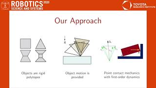 RSS 2020, Spotlight Talk 47: A Global Quasi-Dynamic Model for Contact-Trajectory Optimization in ...