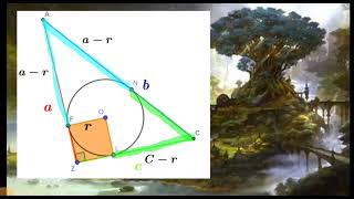 rayon d'un cercle inscrit dans un triangle rectangle  song Mr Ebi [ tree🌳]